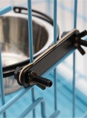 Pet Hang Bowl Stationary Dog Cage Bowls Stainless Steel Dog