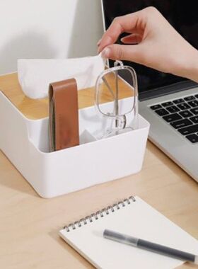 1x Tissue Box Wooden Cover Toilet Paper Box Simple Home Car