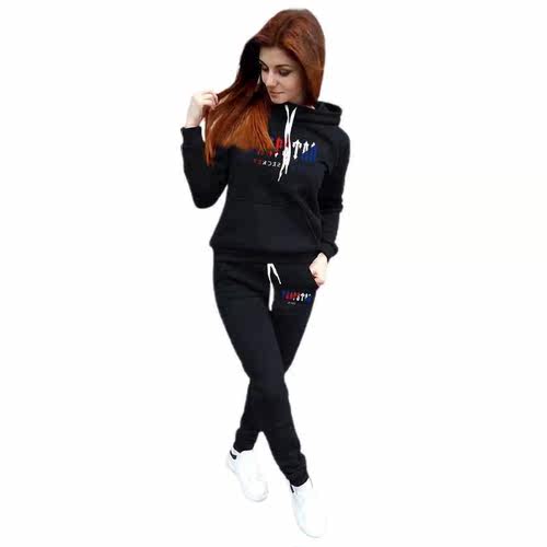 Casual Sportswear Women's Two Piece Sweatshirt Pullover Hood-图1