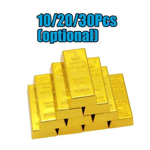 Fake Gold Bar Bullion Door Stop Golden Brick Tricks Prop - 图3
