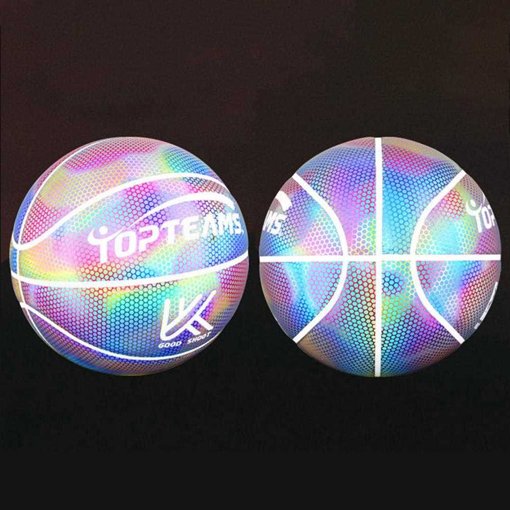 Size 7 Reflective Basketball Ball Holographic Glowing Light-图2