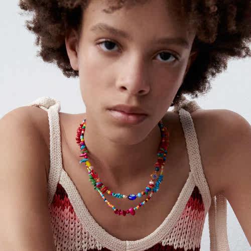 Vedawas Holiday Retro Beads Coin Necklace for Women Fashion - 图3