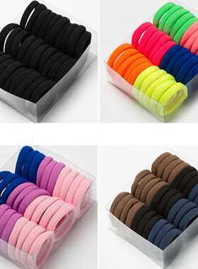 0Pcs Elastic Hair Accessories For Women Kids Black Blue Rub