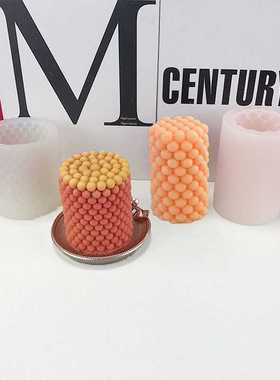 Bubble Bee Net Column Silicone Candle Mold for DIY Handmade