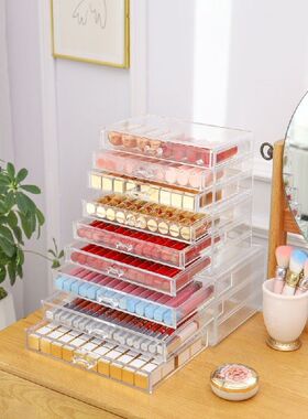 Drawer Makeup Organizer Cosmetics Storage Box Transparent