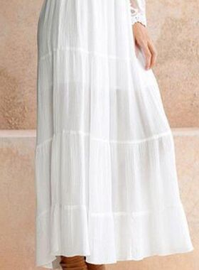 Lace Crochet Off Shoulder Women Dresses Plus Size Double