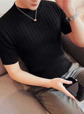 2022 Men's High-End Casual Short Sleeve knitting Sweater/Mal