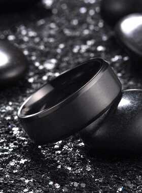 2021 Classic 8MM Men's Stainless Steel Rings lack rushed S