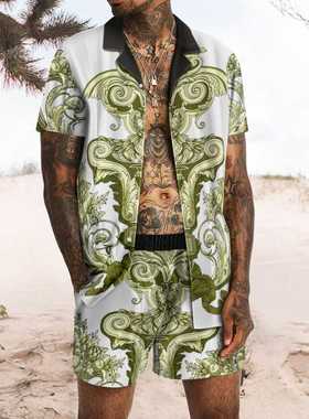 2022 summer new trend beach pants men's casual suit