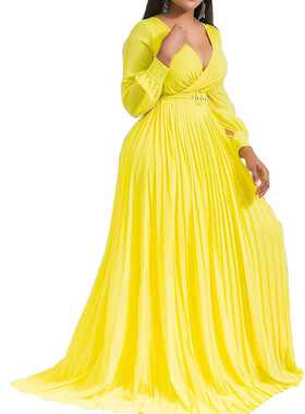 aliexpress big pendulum cross-deep V dress for women连衣裙