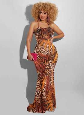 22 New women's halter belt halter waist fashion dress吊带裙