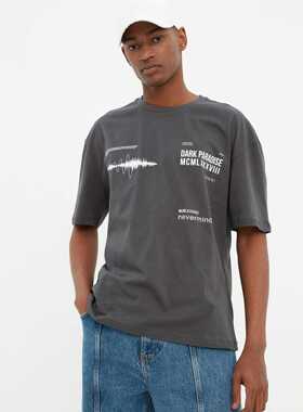 rendyol men's t-shirt TMNSS20TS1097 men's clothing fashion 2