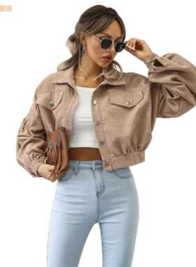 Autumn and winter in Europe and the leisure corduroy jacket