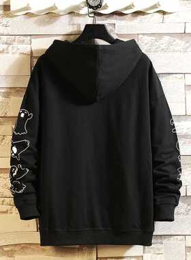 2022 Autumn Spring  Black White Sweatshirt Men'S Hip
