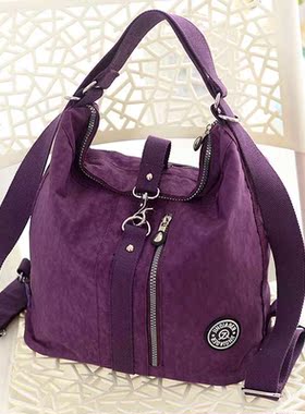 Backpack Casual Zipper Solid Sewing Backpack Retro Style Stu