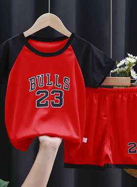 Boys Sports Basketball Clothes Suit Summer Children's Fashio