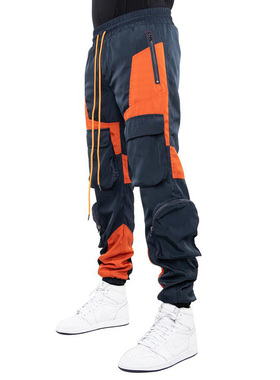 2021 European American New Multi-Pocket Overalls Pants Men's