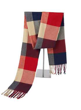 Winter Scarf Men's Warm Foulard Solid Scarves Fashion Casual