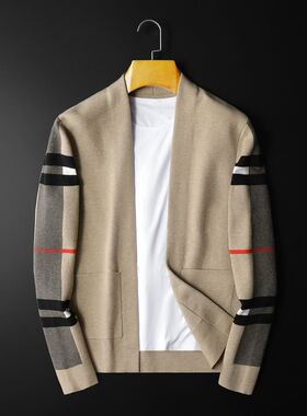 Fashion men's T-shirt sweater casual cardigan Europe station