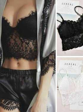 2021 women black lace tanks tops lace full cup padded underw