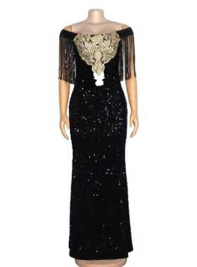 African Dresses Women Autumn African Women Sleeveless Black