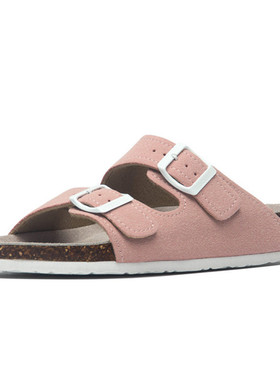 2022 New Summer Men's Cork Slippers Suede Mule Clogs Slipper