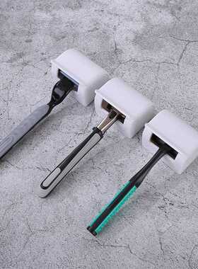 Men's Sticky Razor Holder Plastic Razor Toothbrush Rack Bath