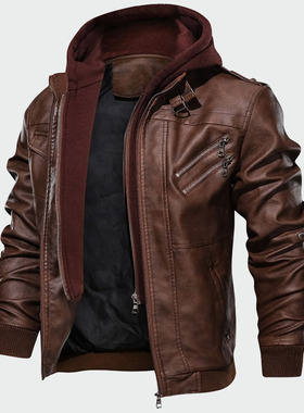 Men's Leather Jackets Autumn New Casual Motorcycle PU Jacket