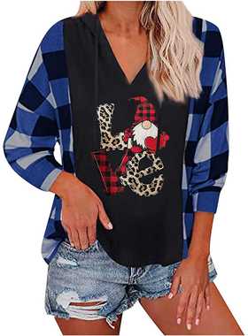 S-5xl Women's Christmas Fashion T-shirt大码秋冬圣诞节女士T恤