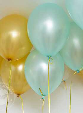 20pcs/set Gold White Balloons Party Theme Latex Baloon Garla