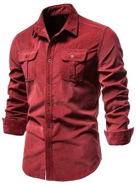 Quality New Single Breasted 100% Cotton Men's Shirt