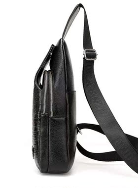 Half Moon Chest pack bag new purse crocodile pattern men's c
