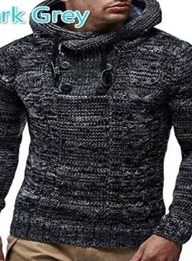 Men's Winter Hooded Sweater 2022 New Faion Male Knitwear A