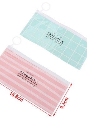 Eco-Friendly PVC Stationery Storage Bags Zipper Office Bills