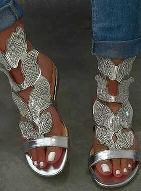 Summer Women's Low-heeled Light weight Hollow Sandals Butter