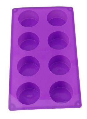 Silicone Mold 8 Lattice Round Form Cake Chocolate Mold Soap