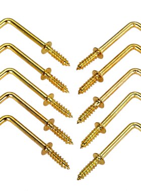 20 Pcs L Shaped Screw Dresser Cup Hooks Hanging Hangers Hook