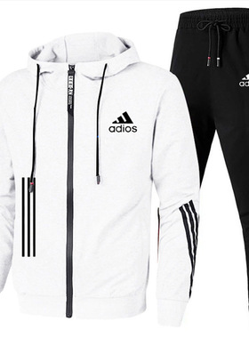 2022New Brand Print Tracksuit Men 2 Piece Set Hoodie and Pan