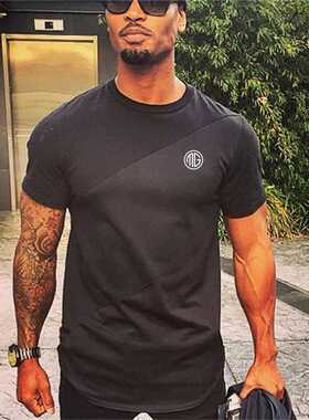 Brand Mens muscle T shirt bodybuilding fitness men cotton s