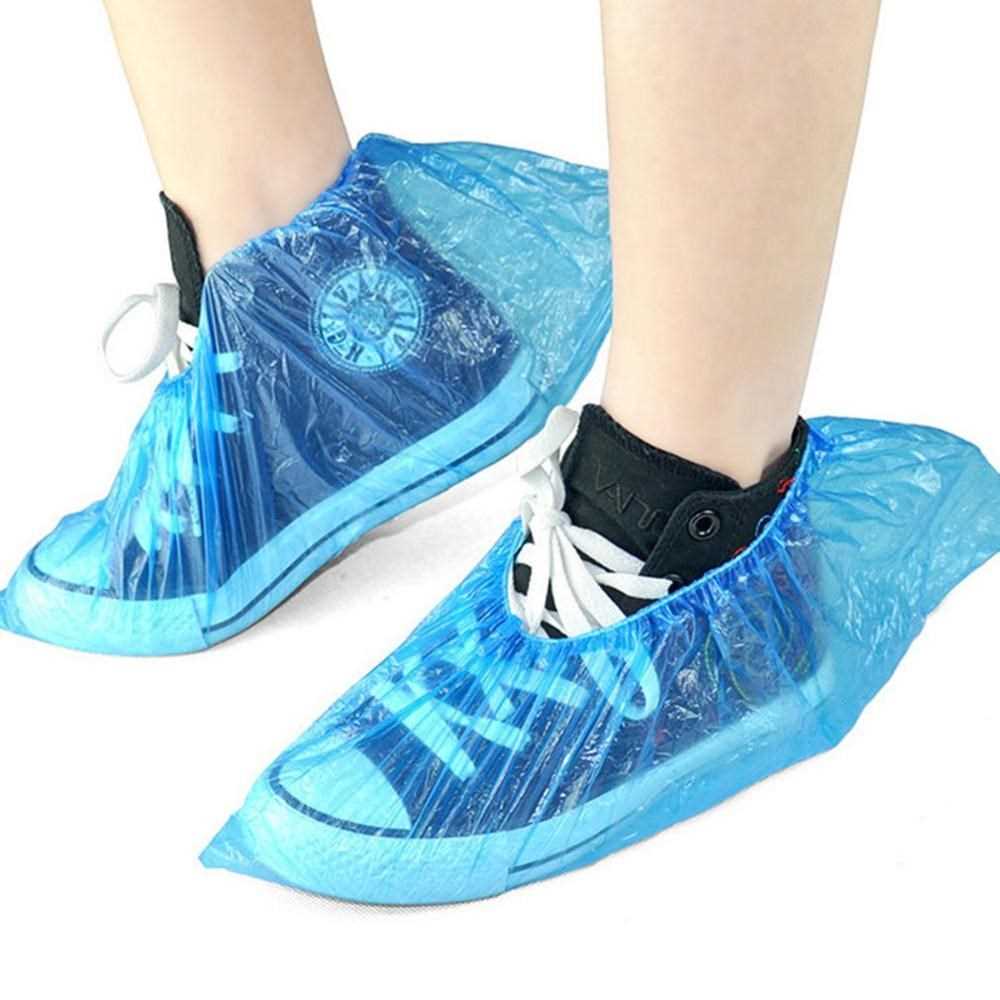 100 pcs/ag Disposale Cycling shoe cover plastic foot cove-图1