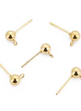 20pcs/lot Surgical Stainless Steel 3 4 5 6mm Round Ball Earr