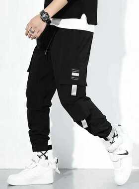 Sreetwear Men's Multi Pockets Cargo Harem Pants Hip Hop Casu