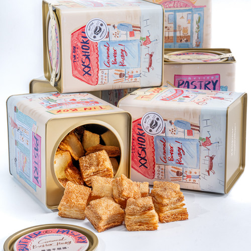 宿咕焦糖黄油千层酥高端饼干小零食休闲酥皮糕点下午茶点心小吃 - 图1