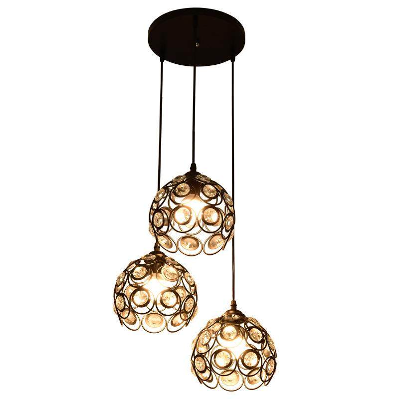 厂家直销现代简约美式饭厅餐桌灯创意蛋糕店吧台圆形水晶灯罩吊灯,淘宝优惠券,粉丝福利购,淘宝优惠卷