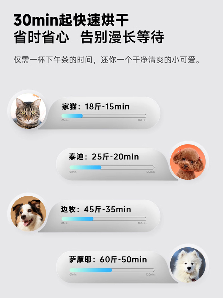 宠智迪中大型犬猫咪宠物烘干箱狗狗吹水机柯基静音杀菌吹干神器 - 图3