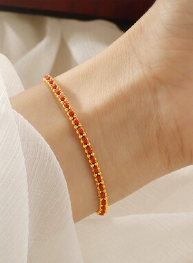 高定手工编制红绳手链男女法国红绳手链803