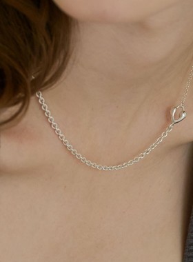 LUCA复古金属风设计感纯银金属链条项链女简约时尚小众高级轻奢感