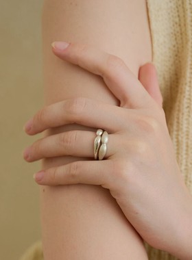 LUCA复古金属风不规则高级感精致百搭小众轻奢时尚设计感戒指女