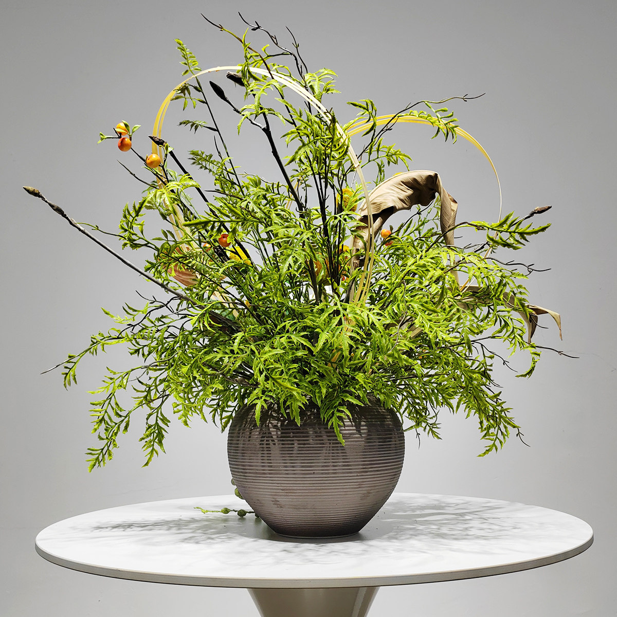 新中式仿真花艺永生花绿植酒店售楼处前台吧台餐桌面玄关假花摆件,淘宝优惠券,粉丝福利购,淘宝优惠卷