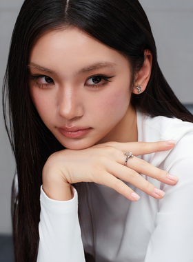 STK SmallTownKid巴洛克十字星戒指小众设计花型指环高级复古唯美